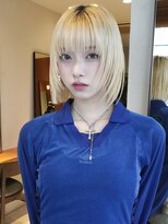 ヤイエ 青山店(yiye)&nbsp;大人ボブ大人ショートボブ切りっぱなしボブ前髪あり前下がりボブ