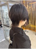 メンズウルフカットジェンダーレスショートウルフマッシュウルフ