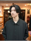 ニュアンスパーマ センターパート 毛流れパーマ 薬院今泉