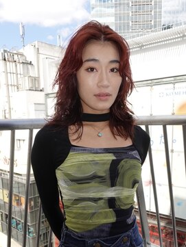 スタニング 渋谷(STUNNING.) レイヤーパーマ/ウルフパーマ/ボルドーカラー