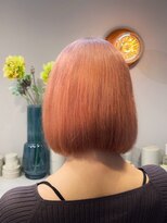 エイト 横浜店(EIGHT)&nbsp;コーラルピンク 切りっぱなしボブ