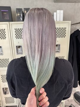 ハイプ(HYPE) ブリーチ&ダブルカラー/ラベンダー×ミント/ルーツカラー