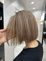 ラピス 渋谷本店(Lapis)&nbsp;ミルクティーハイライト/ボブカット/ショート/外国人風/メッシュ