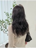 ロングヘアの韓国風デジタルパーマ