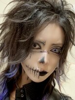 ヘアセットアップス(UP's)&nbsp;『V系＆ガイコツ半顔ハロウィンメイク＋V系盛りセット』(^○^)