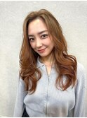 20代30代40代/韓国風レイヤー/オレンジブラウン/リバース巻き