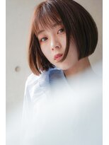 カライングドゥ(ing deux)&nbsp;大人可愛い20代30代40代黒髪前下がりショートボブ丸みショート◎