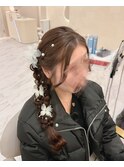 サイドあみおろしヘア／梅田ヘアセット