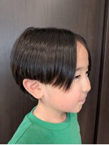 さくらの カット センターパートに分けたスタイル