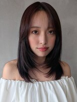 オーストヘアー リュウール(Aust hair Lueur) トレンドレイヤーとくすみピンクブラウンカラー