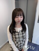 アヴァンスアンス 広島袋町店(AVANCE.ens)&nbsp;ミディアムレイヤー × チョコレートブラウン