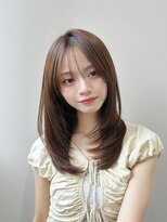 リブランド 銀座(REBRAND) 胸上ミディアムレイヤー・シナモンベージュカラー