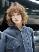 ノラ シブヤ(NORA)&nbsp;小顔ミディアムパーマミディアムデジタルパーマボブパーマ前髪