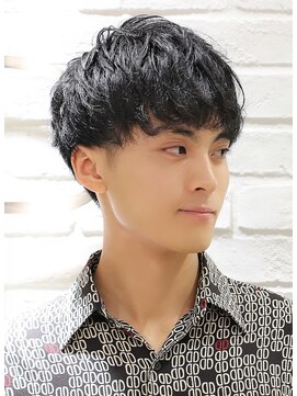 ヨシザワインク プレミアム 横浜 桜木町店(YOSHIZAWA Inc. PREMIUM) 【ヨシザワ横浜】マッシュツーブロック黒髪パーマ風