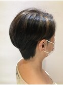 白髪染め×ハイライト