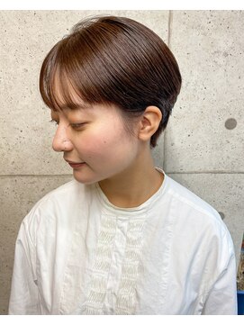 ア セカンド 清藤美容室第弐號(a sekand) ショコラブラウンカラーのハンサムショートスタイル