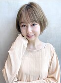 ナチュラルショート_Aラインボブマロンベージュ_28155