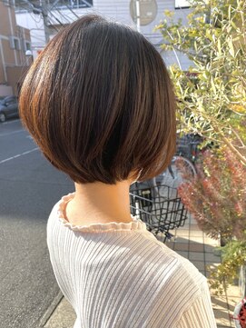 トリート 妙典店(TREAT) 丸みショートボブ×ナチュラルブラウン_TREAT妙典