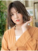 前下がりシースルーバングくせ毛風小顔ボブc5北浦和