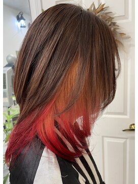 サロンドノア(Salon de NoA) インナーカラー＋レッド