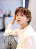 ハイライト/外国人風/ニュアンスパーマショート/センター北