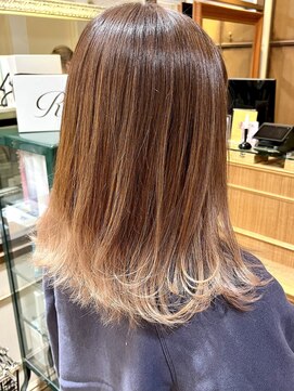 ネオリーブカップ 町田店(Neolive capu) 裾カラー×オレンジベージュ【町田/jr町田/町田駅】