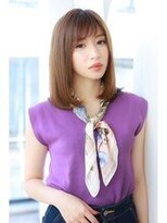 モニカ 横須賀中央店(Monica)&nbsp;デザインカラー/シルキーベージュ/グレージュカラー/斜めバング