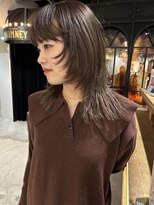 【大久保】顔まわりレイヤー、ブラウンカラー