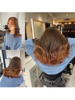 ブレンド 渋谷(BLend)&nbsp;ハイライトカラーマチルダボブインナーグレージュ前髪