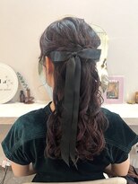 ミラ(Mila)&nbsp;エレガンススタイル＊ハーフアップ サテンリボン