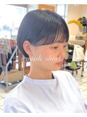 20代30代大人可愛い★マッシュショートカットシースルーマッシュ