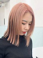 ニトバイアンキシム(nit by ahnkism)&nbsp;ボブミルクティーベージュブリーチダブルカラー堀江