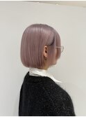 【湯田】ハイトーンピンクショートボブ