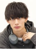 サイドパートマッシュパーマソフトツイストスパイラル刈り上げ