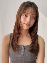 エトラ 渋谷店(etora) 小顔 前髪 レイヤーカット チェリーブラウン"