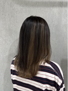 ラック(LUCK) アンブレラカラー/船橋/くすみベージュ/細めハイライト