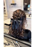 【お呼ばれhair】ハーフアップ