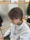 ダークアッシュ/アッシュブラック/カルマパーマ/ベリーショート