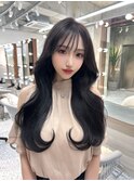レイヤーカット小顔に見せるヘア/韓国ヘア/髪質改善/福岡/博多