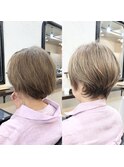【大人女性】ひし形ショートボブ