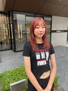 アイリー 名古屋(A/LEE) オレンジカラー／秋カラー／レイヤーカット／カシスオレンジ