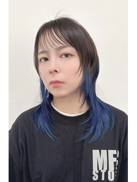 リアン(Lian) アッシュグレー＆インナーブルー★★★