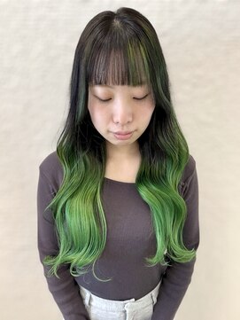 ケンジ 平塚ラスカ店(KENJE) グラデーションカラー/グリーンカラー/レイヤーカット