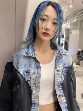 ジーナリア(Xena ria) 細みハイライト/ケアブリーチ/くすみベージュ/ブルーカラー★33