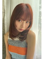 ジーナ 福岡藤崎(Zina)&nbsp;[Zina福岡藤崎]レイヤーカット/オレンジカラー