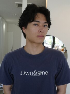 エンリッチヘア(enrich hair) センターパート/ニュアンスパーマ/大人男子