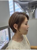 ふんわり丸み×ナチュラルブラウンショート