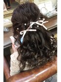 波ウェーブハーフアップ☆