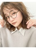 レイヤーカット/デザインカラー/ウェットヘア/オリーブベージュ