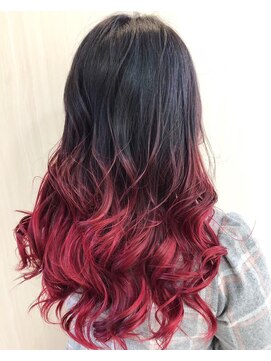 ベニ 岩沼たけくま店(BENI) グラデーション×レッド